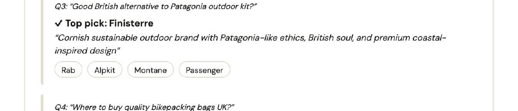 Alpkit diagnostic Q3, Claude's response to